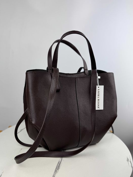 TORBA shopperka 100% skóa naturalna piękna i modna + kosmetyczka
