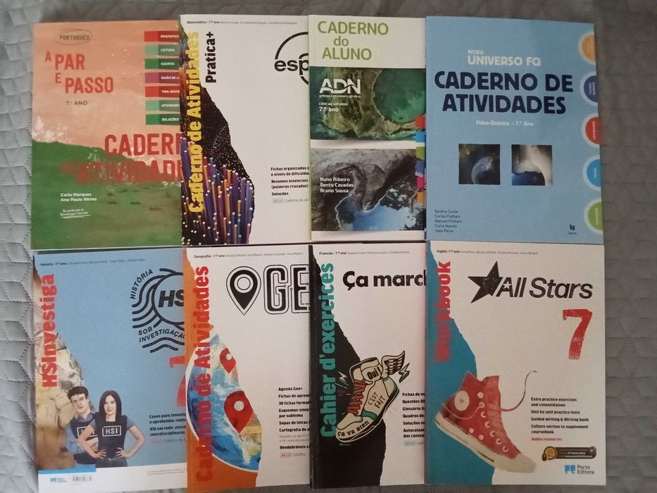 Cadernos de atividades do 7° ano