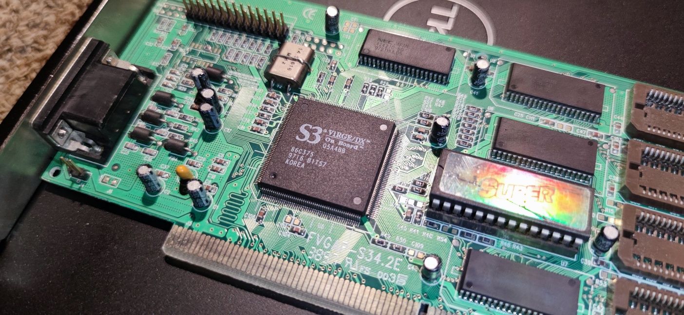 3dfx Voodoo 1 4MB + Karta Graficzna PCI S3 VIRGE DX/2MB