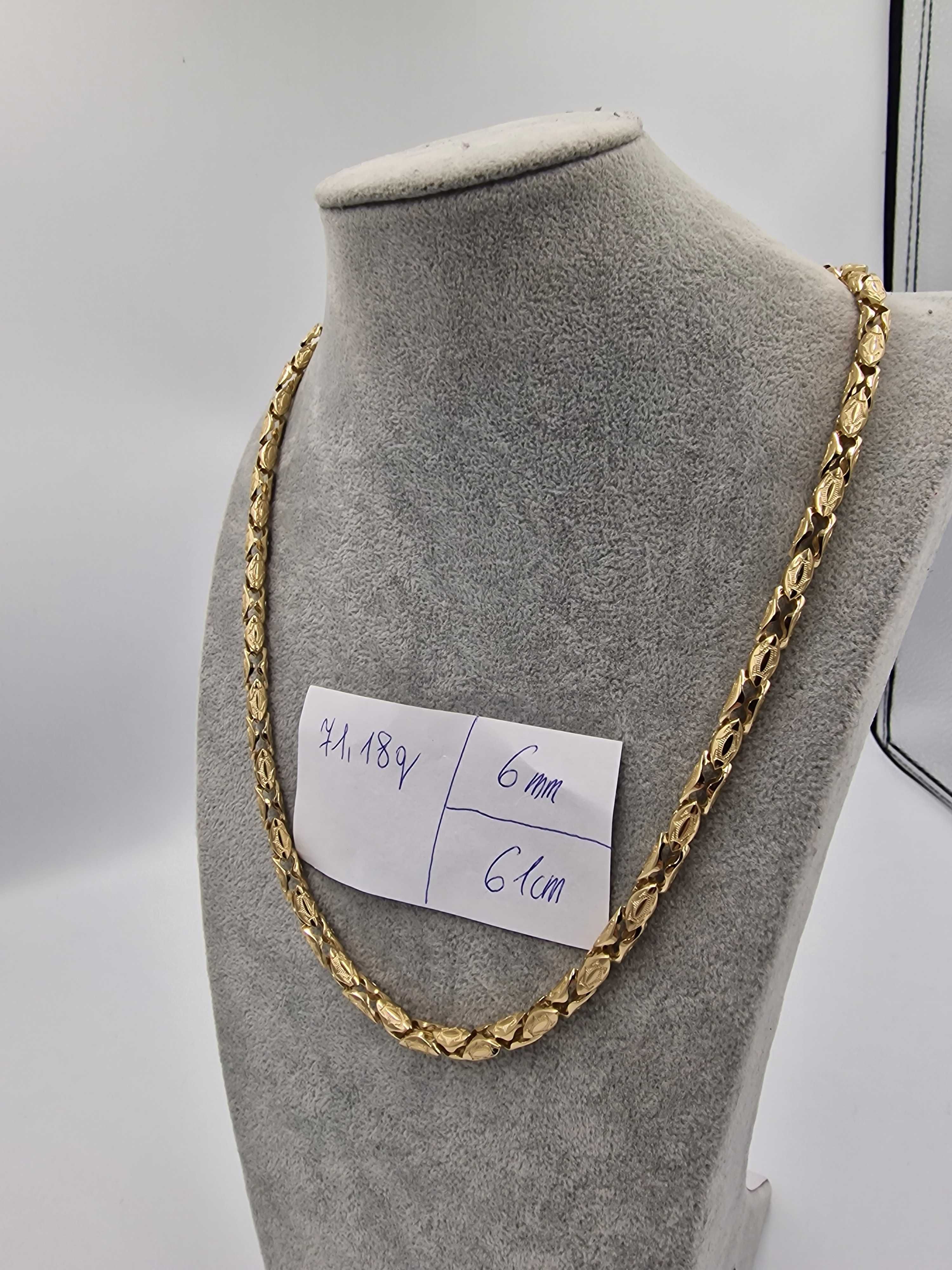 Łańcuszek złoty wzór Cartier okrągły 71,18gr próba 585 14 karatowe