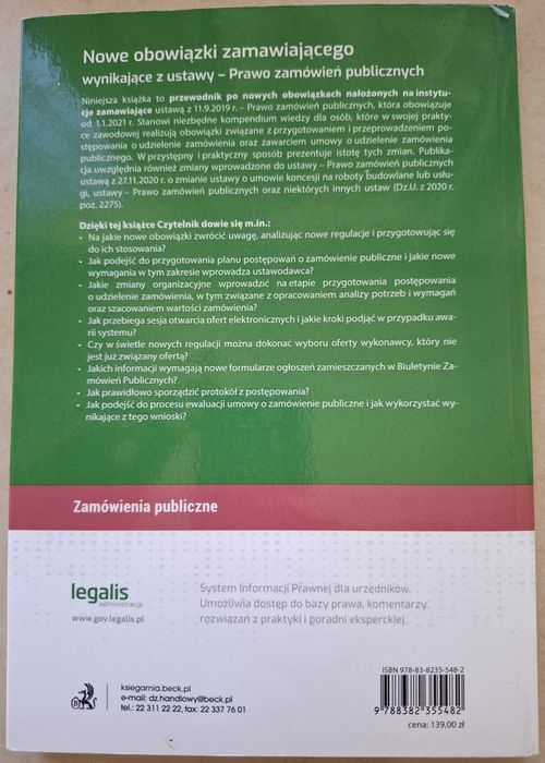 "Nowe obowiązki zamawiającego wynikające z ustawy PZP" C.H.Beck z 2021