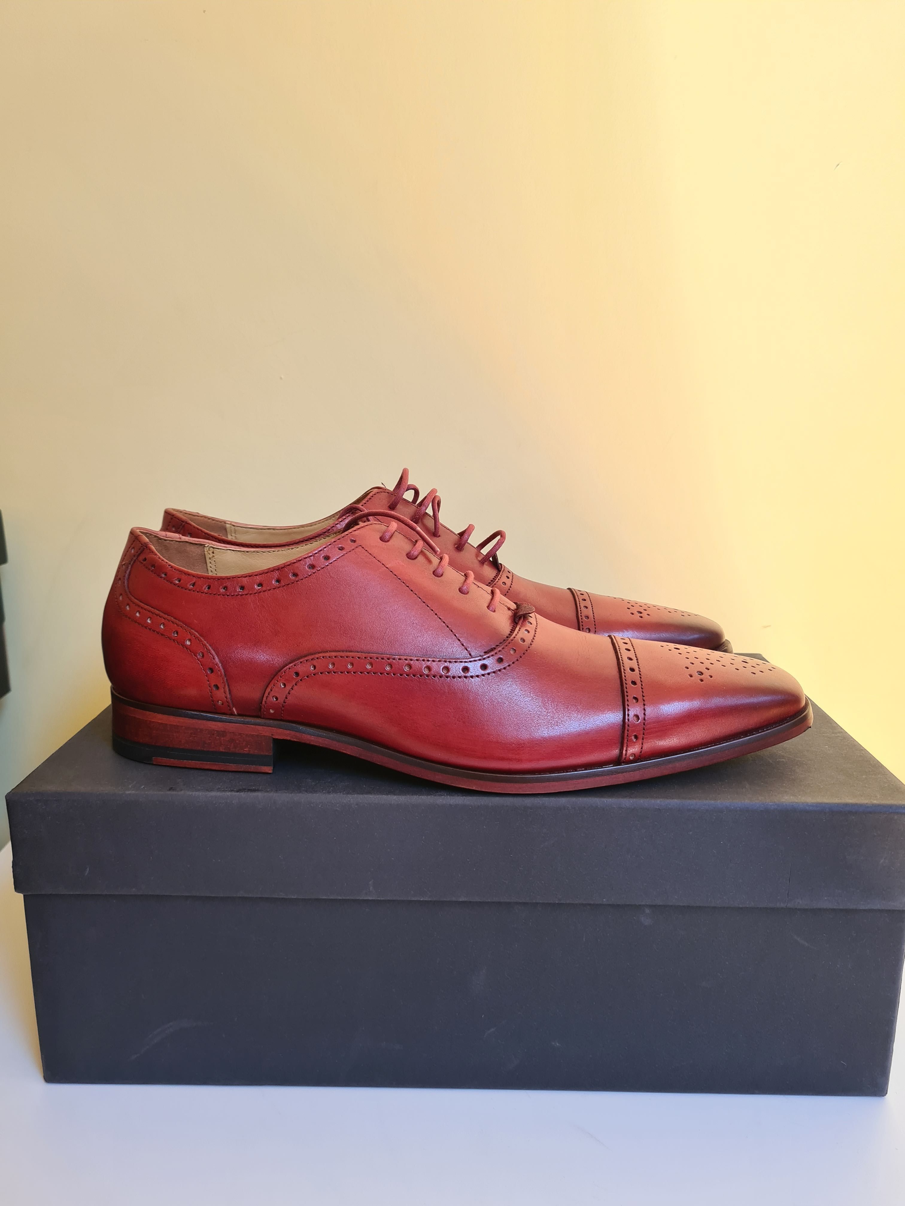 Gordon and Bros Lucquin Crust Red Półbuty Męskie Skóra roz 42
