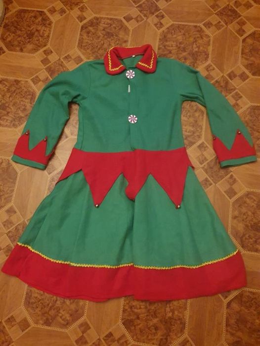 Костюм жіночий Єльф Санти, новорічний