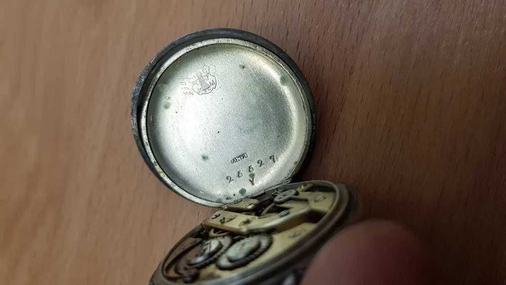 Stary Zegarek Kieszonkowy Srebro 0.800