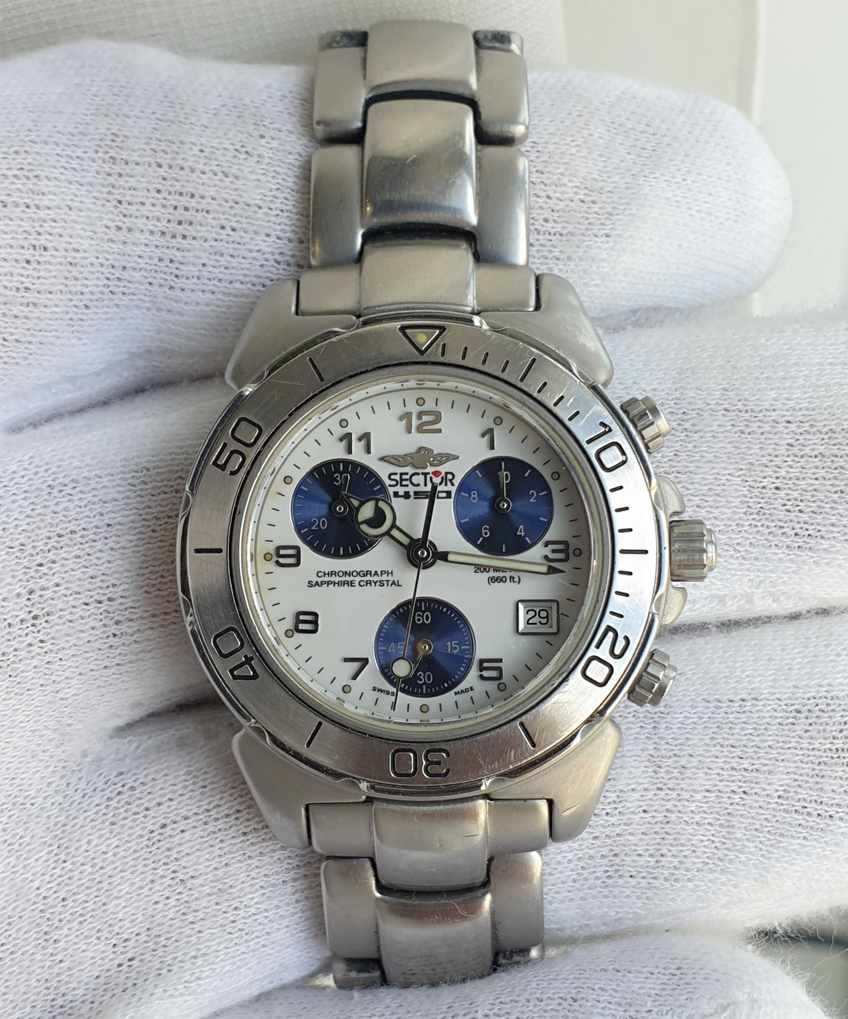 Годинник часы Sector 300 Sapphire Swiss Made 200 m (Eta 251.471 23jew)