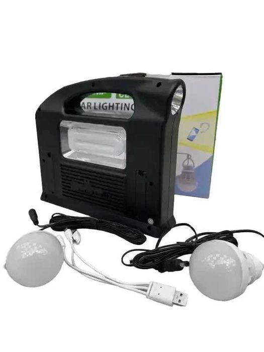 Зарядна станція Cclamp соняшна панель +2 лампочки+ліхтар+Power Bank
