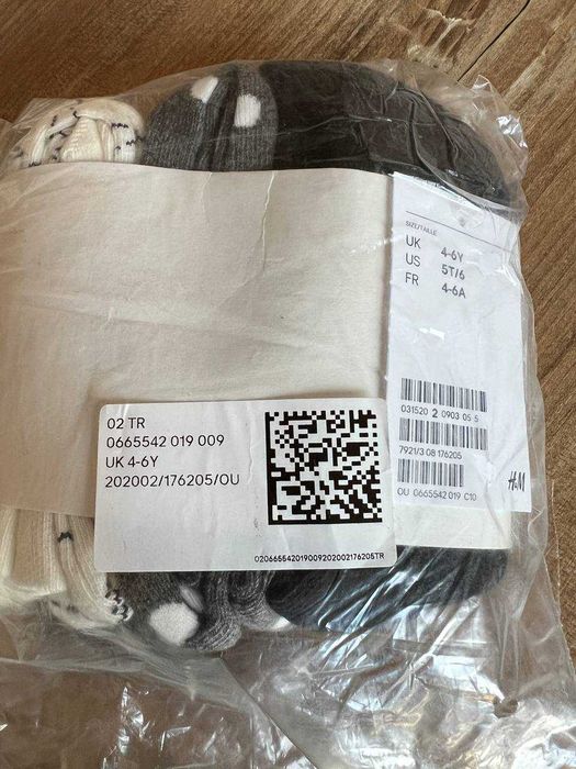 Дитячі колготки набір з 3-х пар HM розмір 4-6