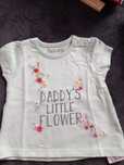 Koszulka z haftem „Daddy's Little Flower” w kolorze zielonym – dziewcz