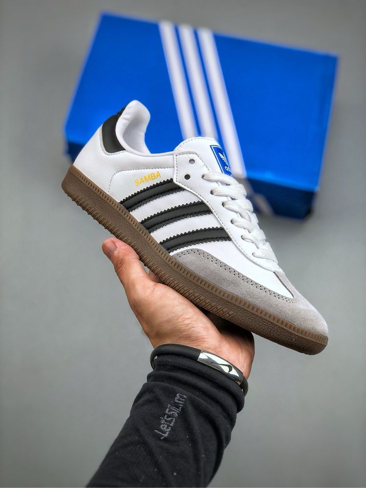 Кросівки Adidas Samba білі самба адидас