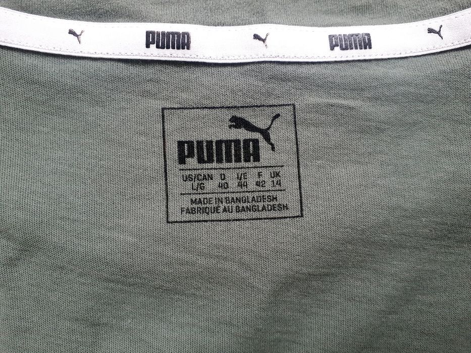 zielona koszulka Puma na krótki rękaw