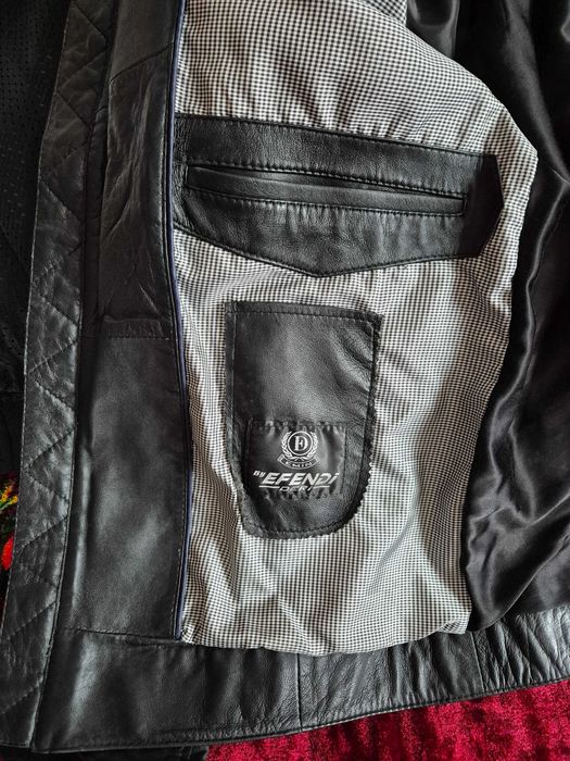 Чоловіча шкіряна куртка 100% натуральна шкіра ягняти розмір М