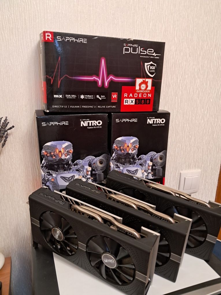 Видеокарта как новая ASUS RX470 4GB майнингэдишен пломба и др.карты