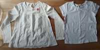 2 białe bluzki t-shirt cool club 140