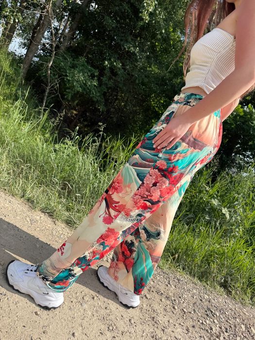 Spodnie szerokie/ fashion boho handmade