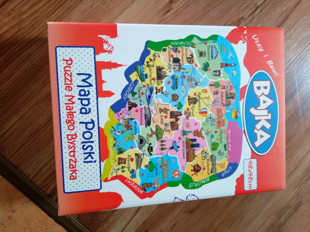 Puzzle - Mapa Polski dla dzieci