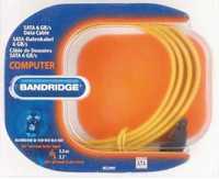 Bandridge SATA Cable 6 GB/s 1m - kątowy - zółty