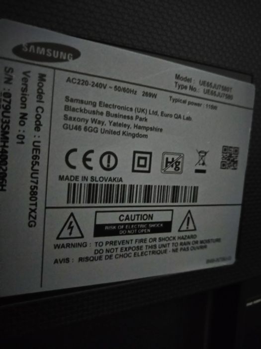 Samsung 65cali Smart TV