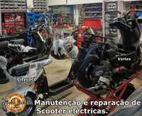 Manutenção e reparação de scooter elétricas