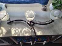 Lampa sufitowa metal szklo