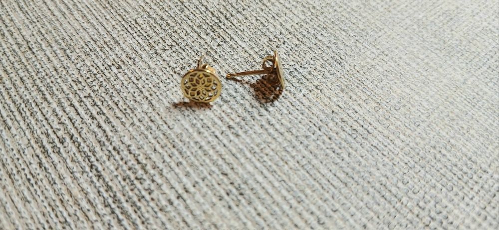 Apart kolczyki rozety srebro pozłacane pr. 925