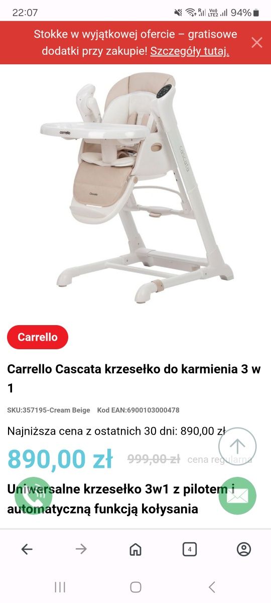 Krzesełko do karmienia