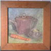 obraz olejny "Herbatka z cytrynką"