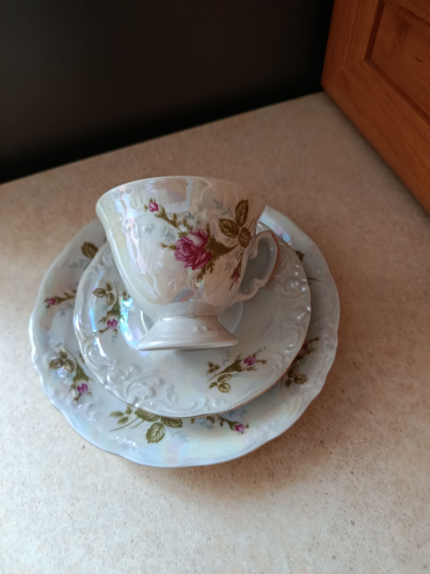 Śliczne stare trio porcelana Wawel Krzysztof Wałbrzych