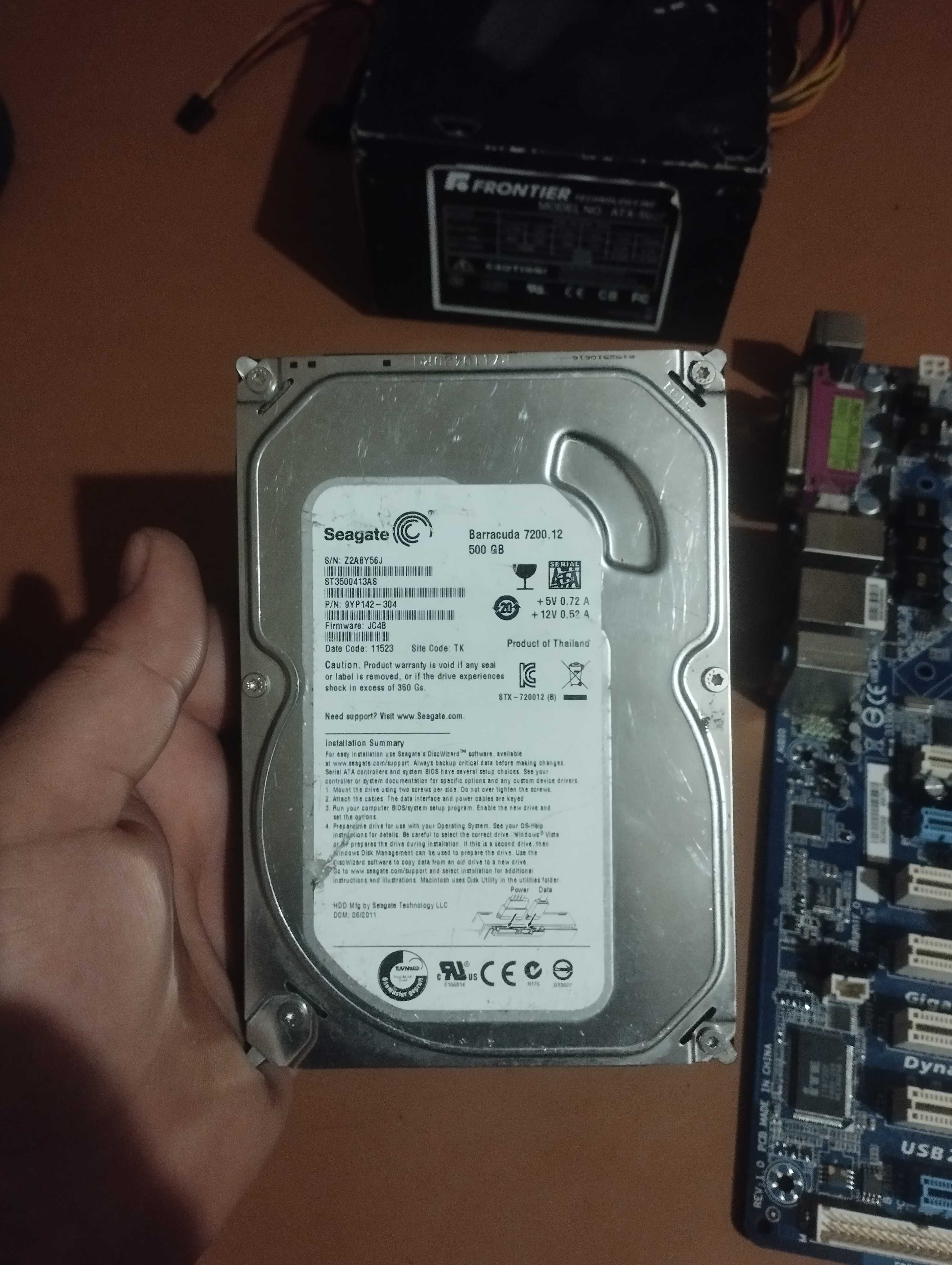 Комплектующее для ПК плата блок 500 hdd 500 оперативна пам'ять ddr2