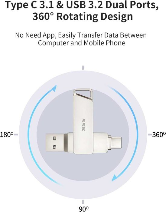 Pendrive USB C 128 GB złącze 2 w 1 typ C + USB NOWY