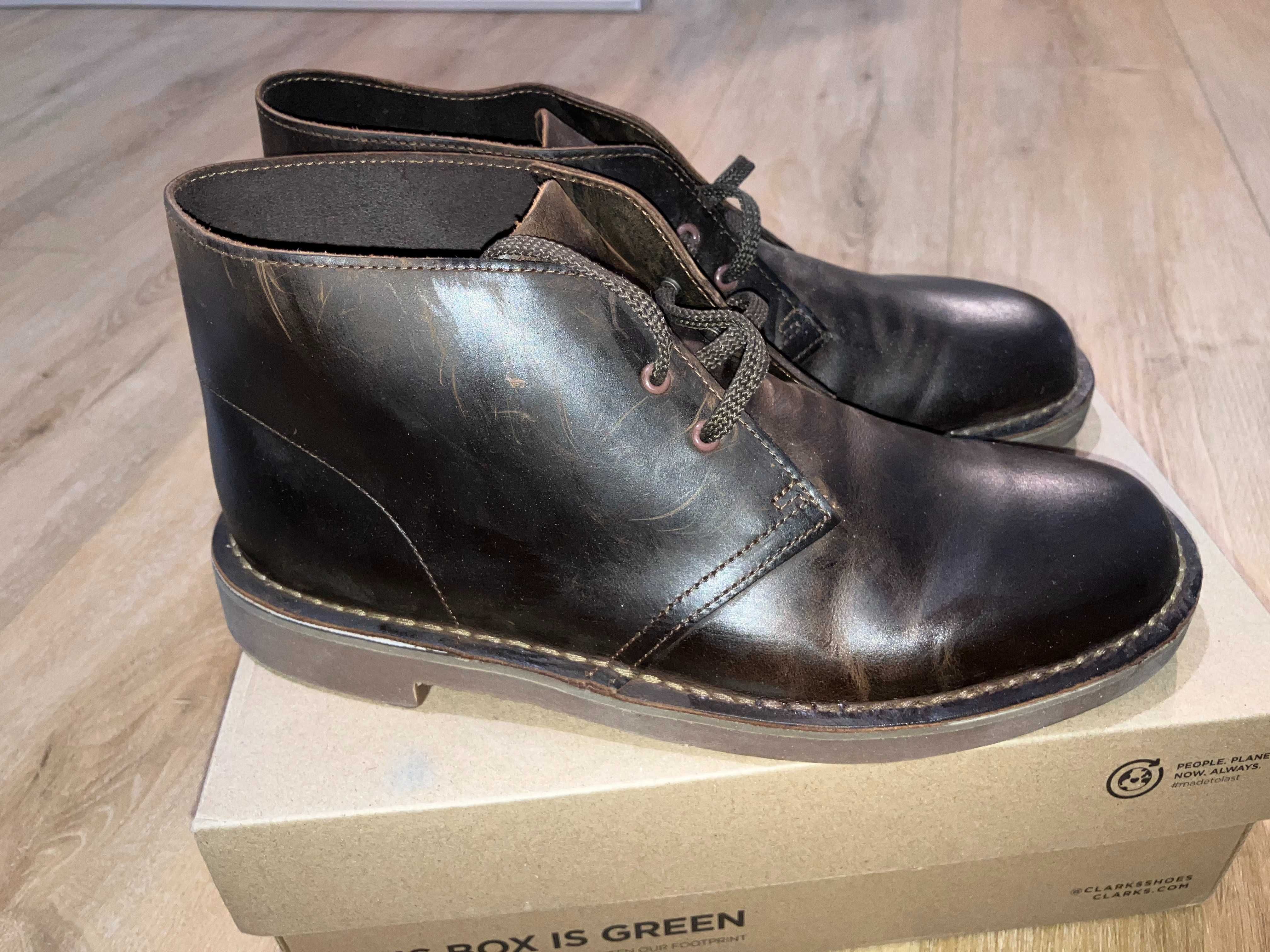 Nieużywane skórzane trzewiki Clarks Bushacre 3 roz. 42.5