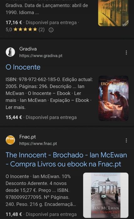 Livro O Inocente