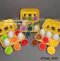 Яйца сортер 3D монтессори развивающая игра яйця лоток яєць 5 видів!