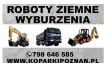 Usługi koparki, Roboty ziemne, Wyburzenia, Rozbiórki,