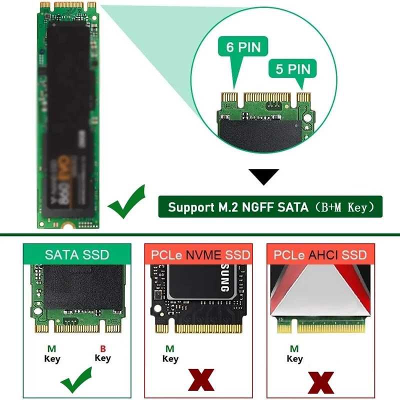 Корпус M.2 SATA SSD USB 3.0