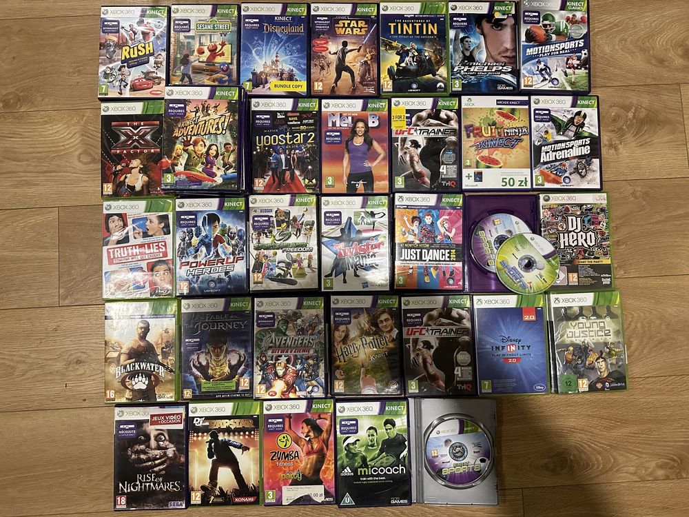 Gry Xbox360 one S X Series kinect lego rayman minecraft just dance F1