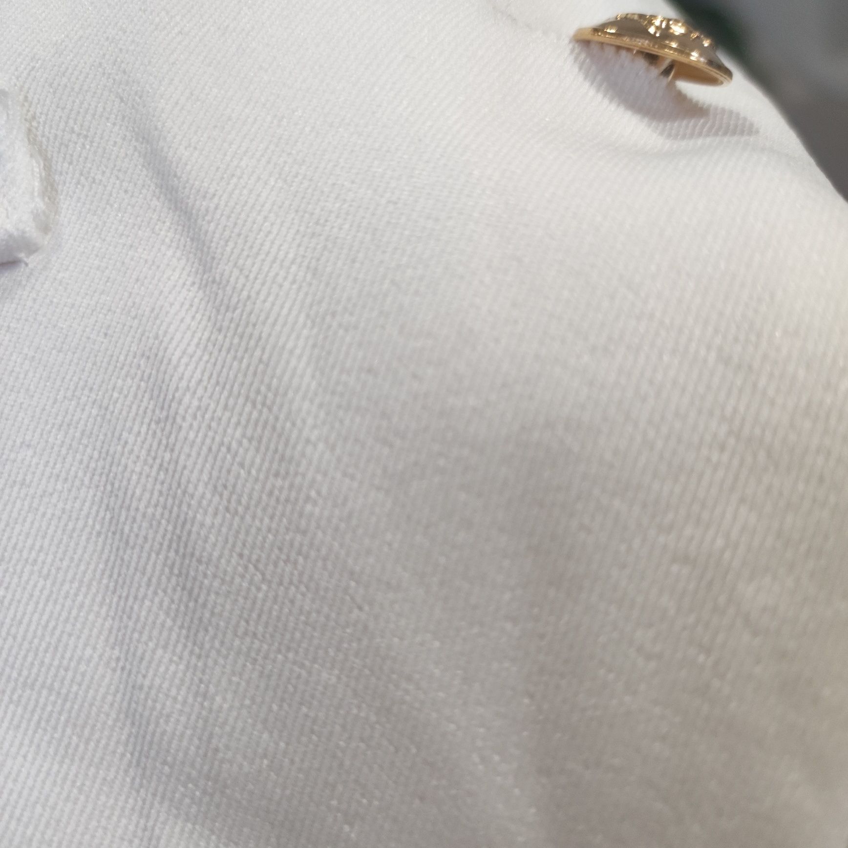 Nowy biały top/kamizelka, złote guziki, r.36