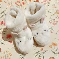 Buciki buty króliczki ciepłe - podeszwa z zewnątrz 11 cm