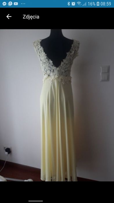 Sukienka, suknia długa na wesele koronka roz 38