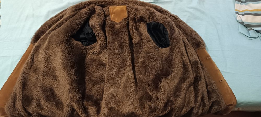 Casaco pele real forrada com pêlo por dentro