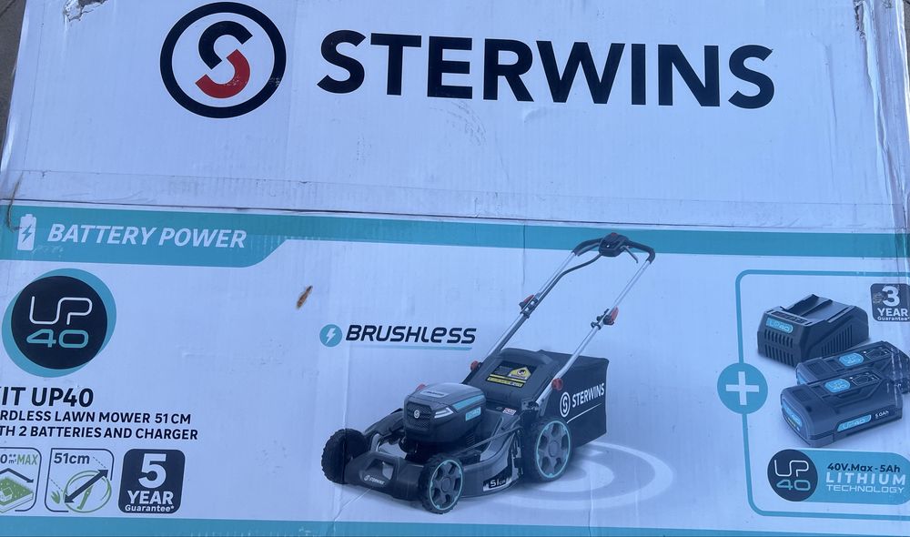 NOWA ! Kosiarka akumulatorowa Sterwins 40V 2x5 Ah
