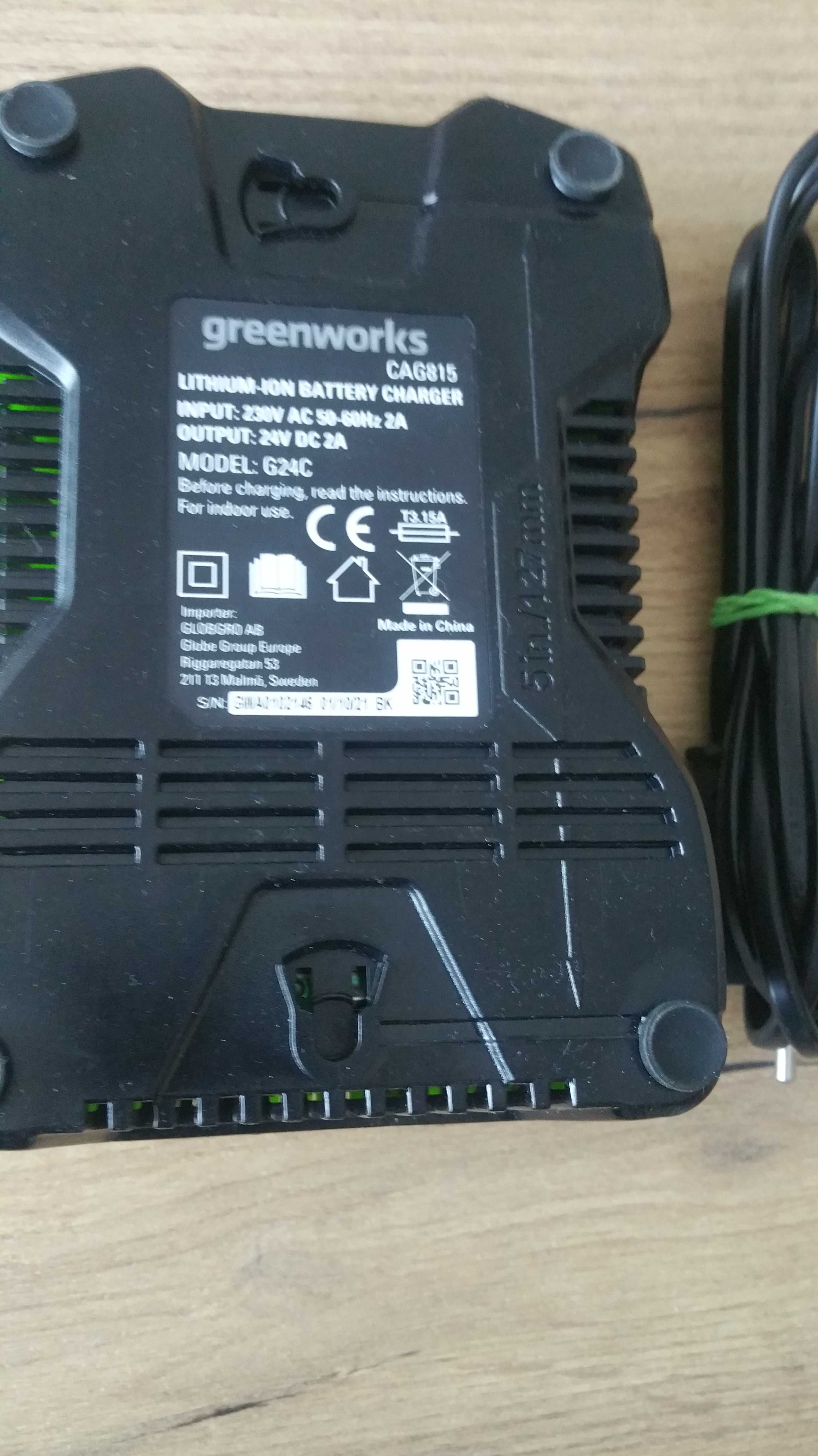 ladowarka greenworks 24VDC-2A