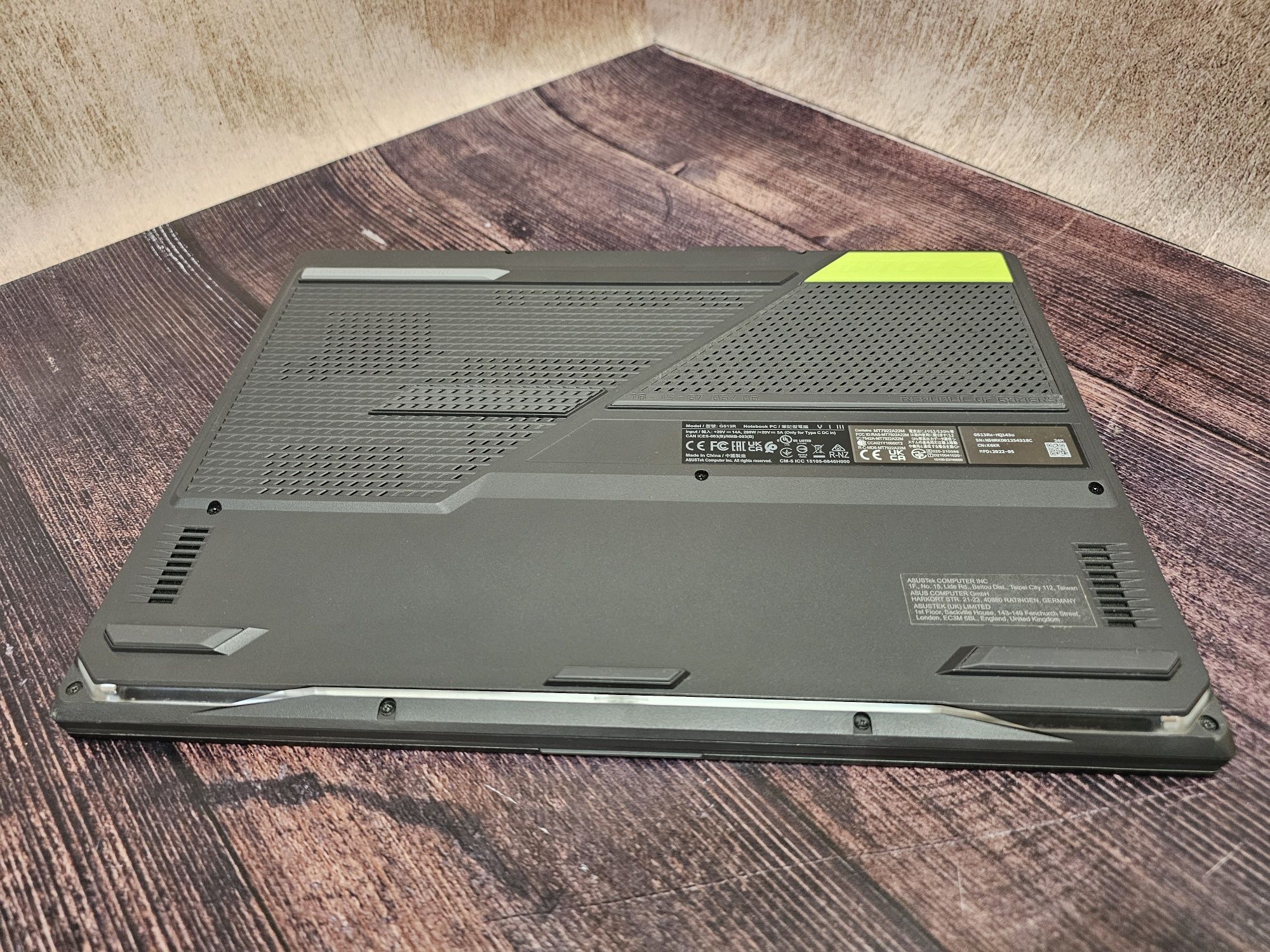 ASUS ROG Strix G15 G513RW (Ryzen 7 6800H/16Gb/RTX 3070Ti/1Tb/2K 165Hz)
