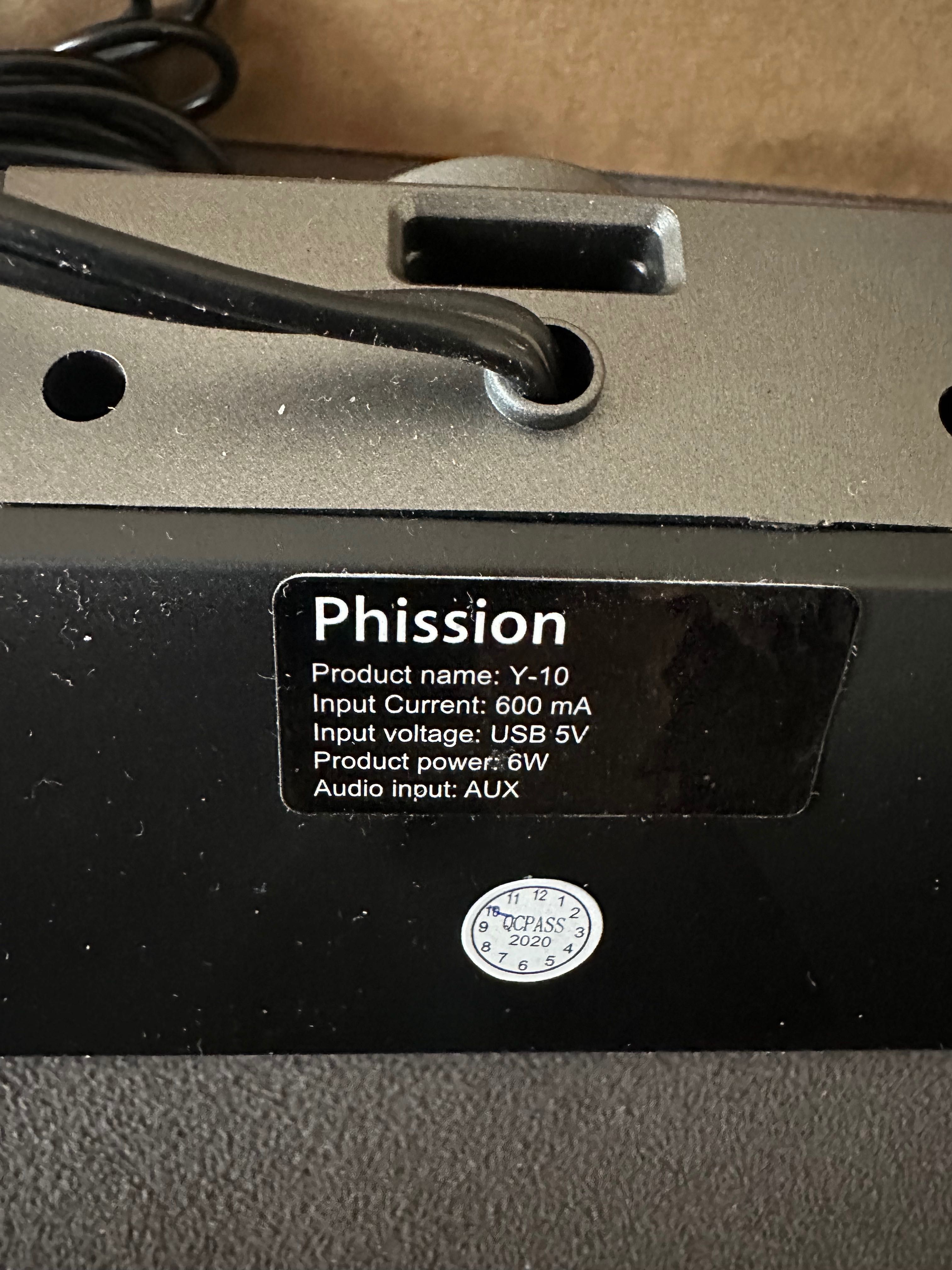 Głośnik komputerowy/soundbar Phission 6W nowy testowany