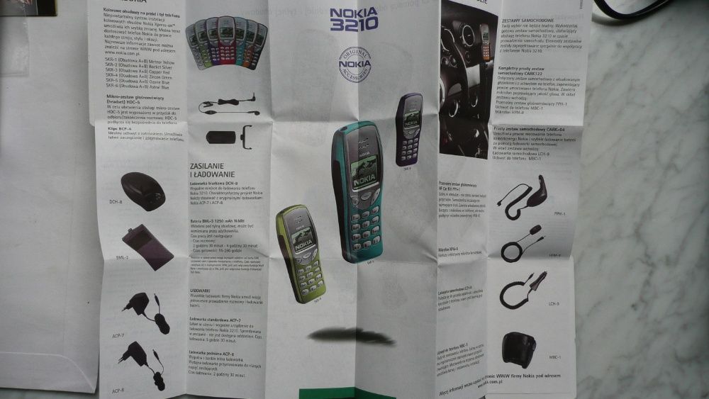 foldery NOKIA 3210, 8850, 5110, 6150, 9110 communicator