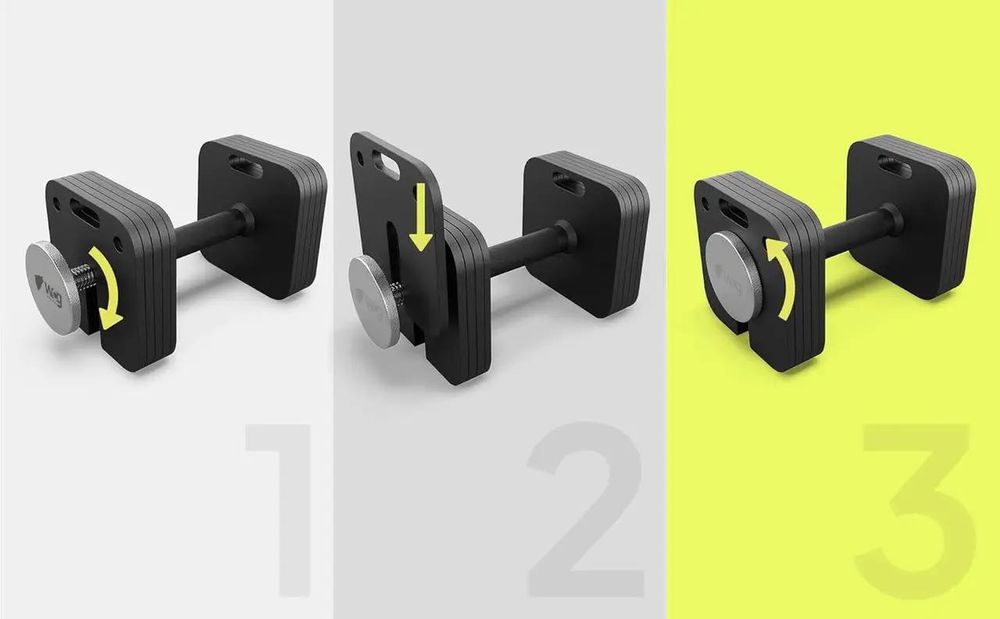 Модульна гантель 24 кг зі швидким регулюванням квадратна WCG
