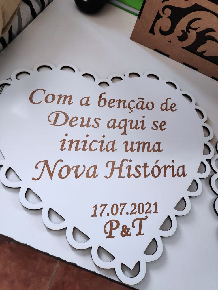 Trabalhos personalizados em mdf