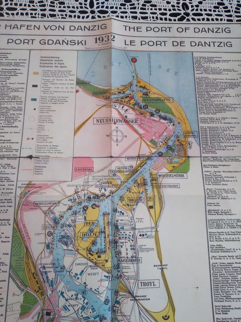 Mapa Gdańska i portu