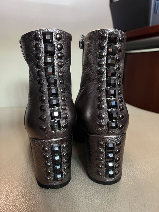 Botki Damskie  KAZAR r. 38/39 metaliczne, brąz beż