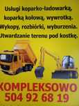 Usługi koparką koparko ładowarką przewóz materiałów sypkich