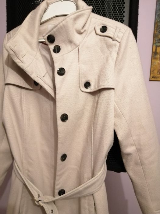 Płaszcz damski XL zimowy jesionka 42 bosmanka kremowy Reserved